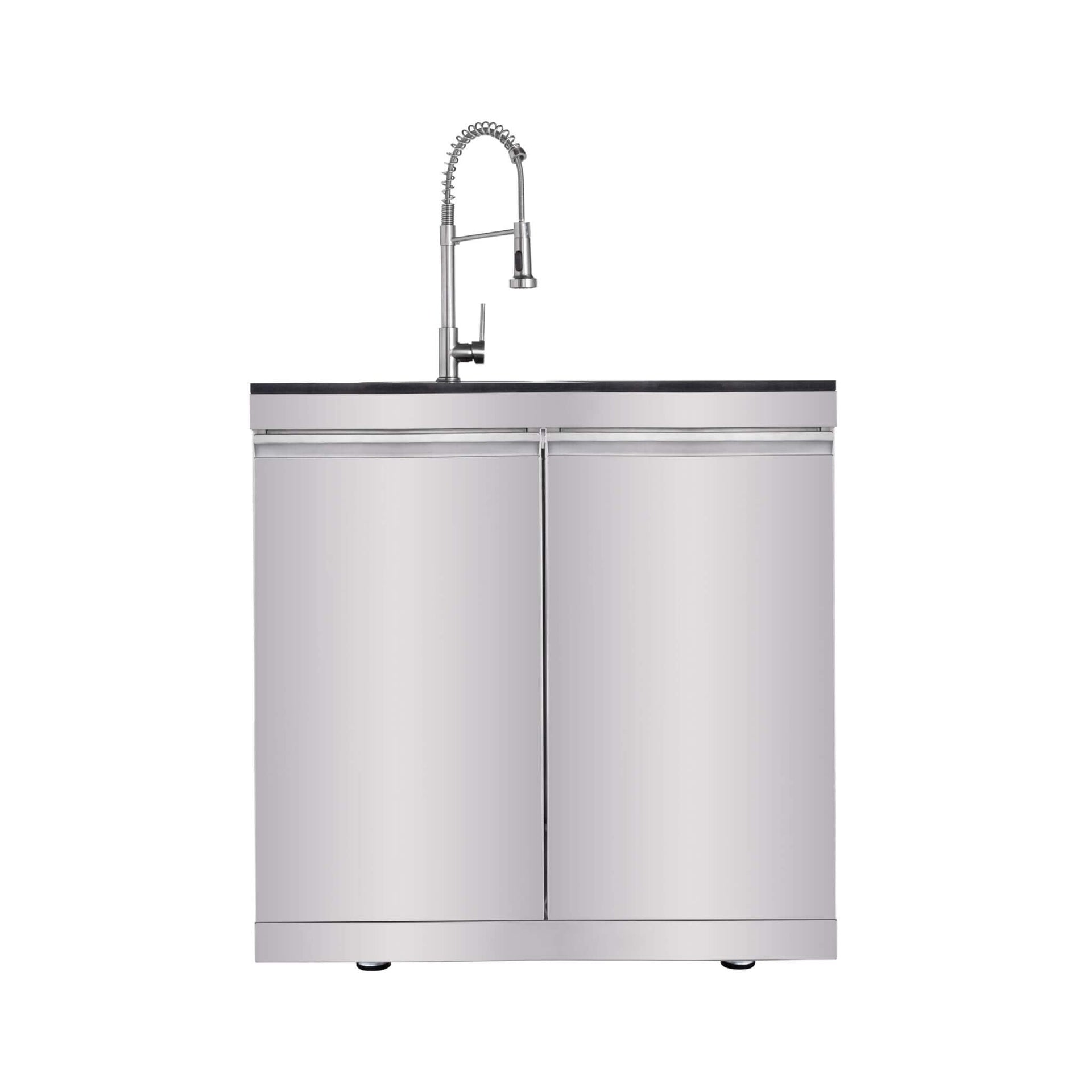 Blaze 108-Inch 6-Burner 85K BTU Deluxe Stainless Steel Liquid Propane Outdoor Kitchen Grill Island With Wine Cooler, Rotisserie, Cabinets, And Granite Countertops (SAK58310)