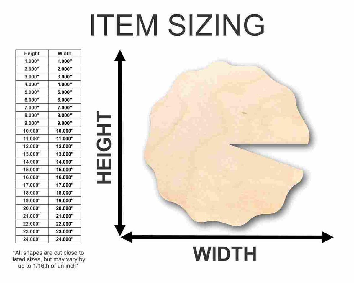 Unfinished Wood Water Lily Shape - Pond - Craft - up to 46