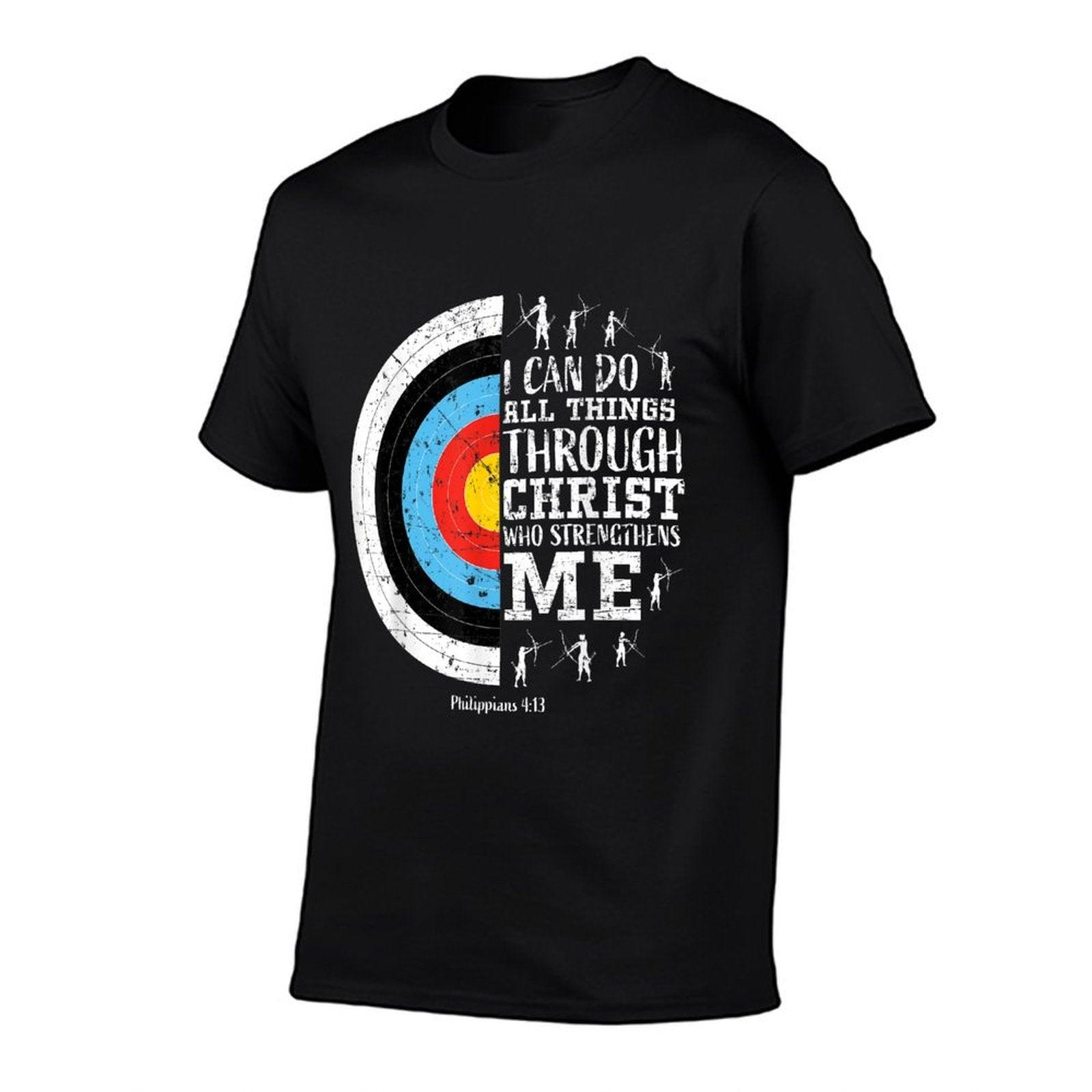 Archery Philippians 413 Christian Bible Verse Faith Graphic T-Shirt