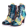 Retro Hand painted Leather Boots