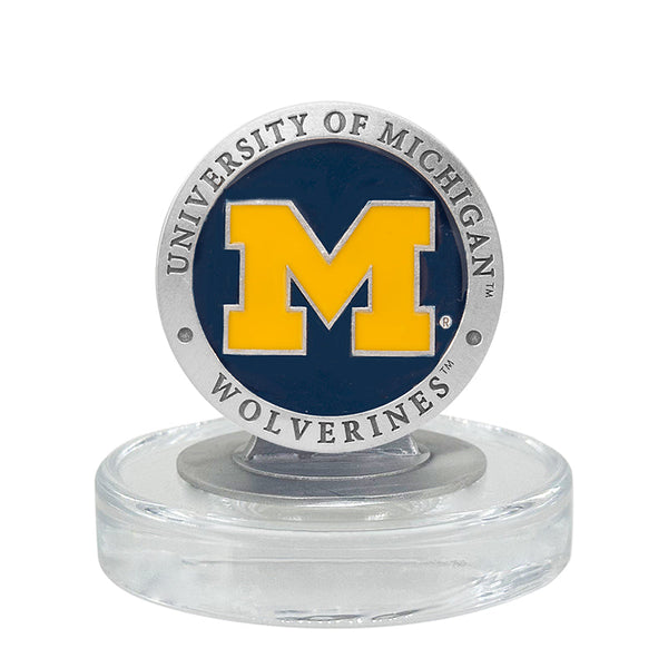 2023 Michigan Football Championship Heritage Decanter w/ 3D Top and 2 Glasses w/ Chest Box