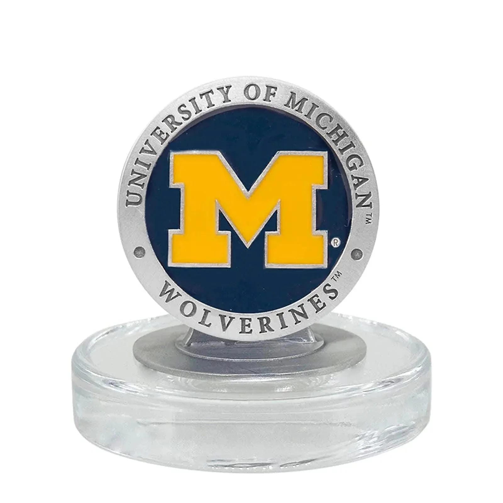 2023 Michigan Football Championship Heritage Decanter w/ 3D Top and 2 Glasses w/ Chest Box