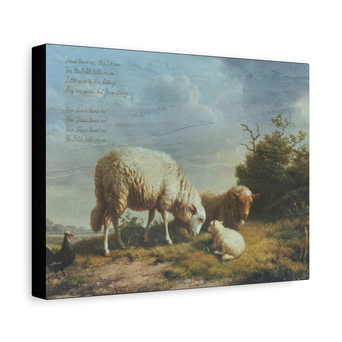 Jesus Loves Me Unframed Canvas Wall Art