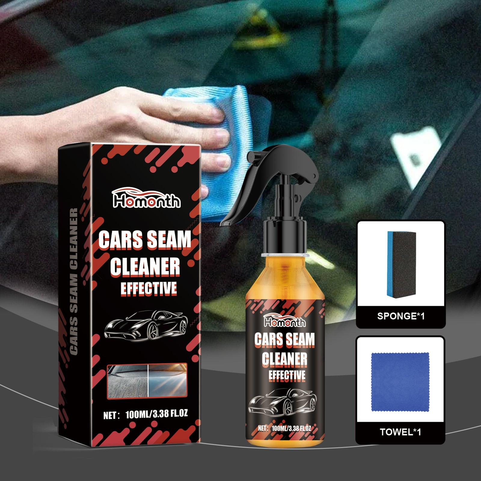 Car Water Stain Cleaner Car Stain Remover Polish Gentle Care Car Paint Gap Cleaning Spray