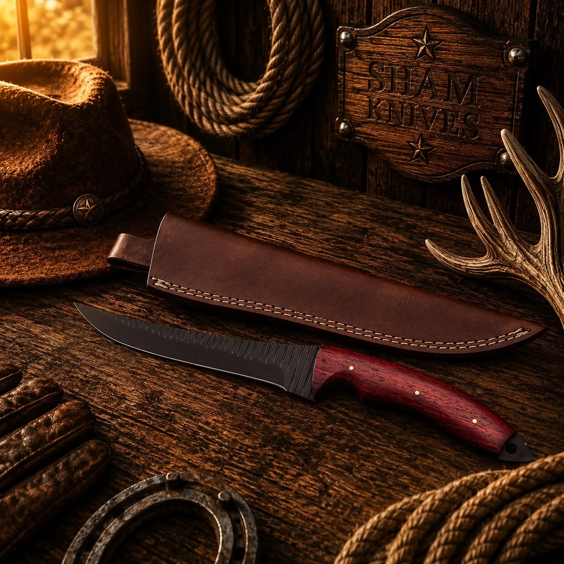 Handmade 1095 Carbon Steel Fillet Knife – Red Padauk Wood Handle