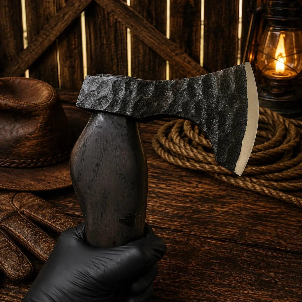 1095 High Carbon Steel Axe with Black Ash Wood Handle