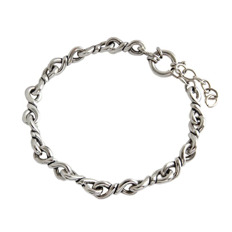 925 Sterling Silver Retro Bracelet Vintage Womens Jewelry