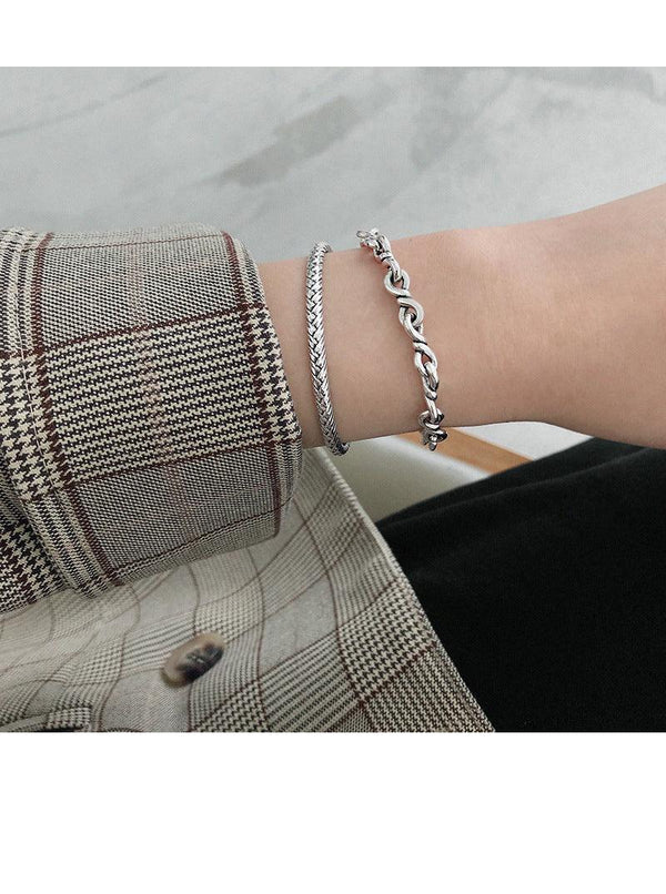 925 Sterling Silver Retro Bracelet Vintage Womens Jewelry