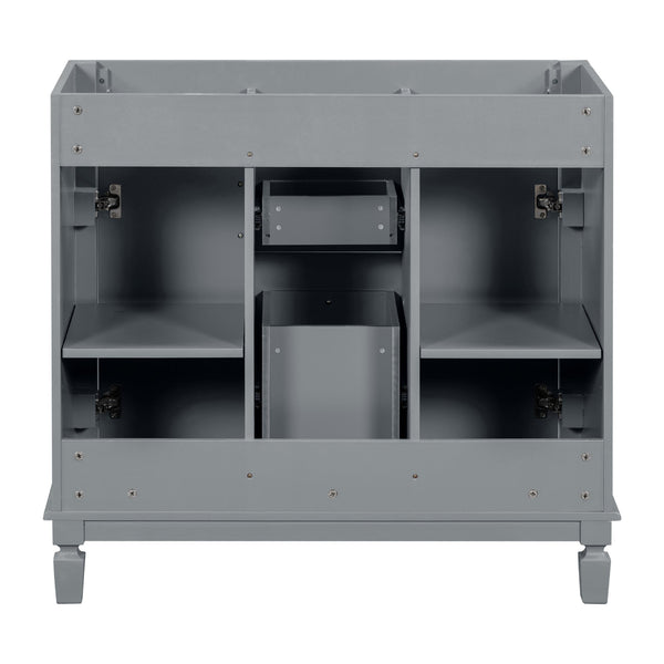 36'' Bathroom Vanity without Top Sink Cabinet only Modern Bathroom Storage Cabinet with 2 Soft Closing Doors and 2 Drawers