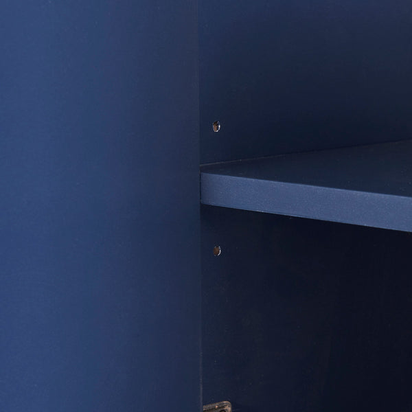 TREXM Modern Sideboard Elegant Buffet Cabinet with Large Storage Space for Dining Room, Entryway (Navy) V.I.P Digital Presence