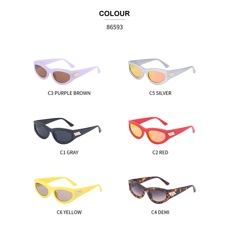 Personality Punk Style Small Box Sunglasses for Men Popular Sports Cycling Sunglasses for Women