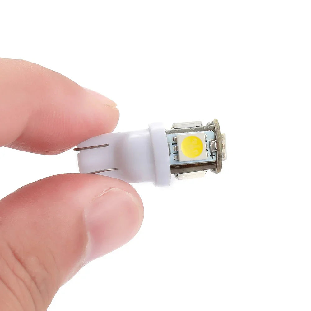 10PCS Led Car DC 12v Lampada Light T10 5050 Super White 194 168 w5w T10 Led Parking Bulb Auto Wedge Clearance Lamp