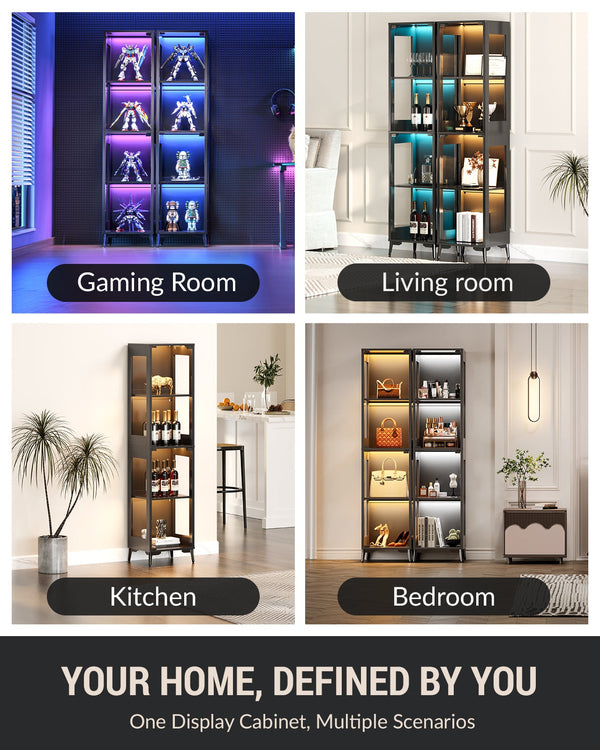 Glass Display Cabinet 15.75in*13.78in*66.73in