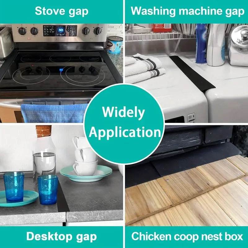 Silicone Gap Sealing Strip for Kitchen Stove and Counter Protection – Anti-Oil and Spill Proof