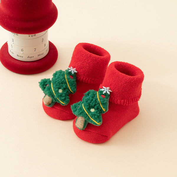 Baby Socks Christmas Newborn For Baby Boys/Girls Christmas Floor Socks Anti-Slip Baby Step Socks For Baby Kids