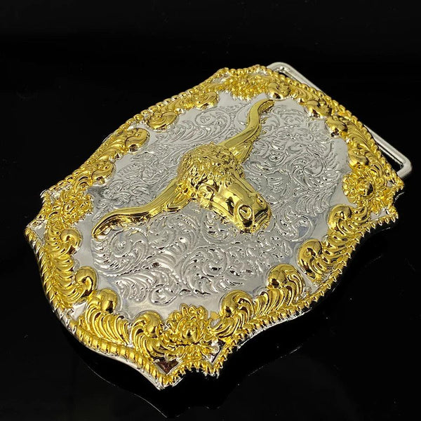TOPACC Texas Longhorn Bull Buckle Bronze/Two Tone - Gifts for You 'n Me