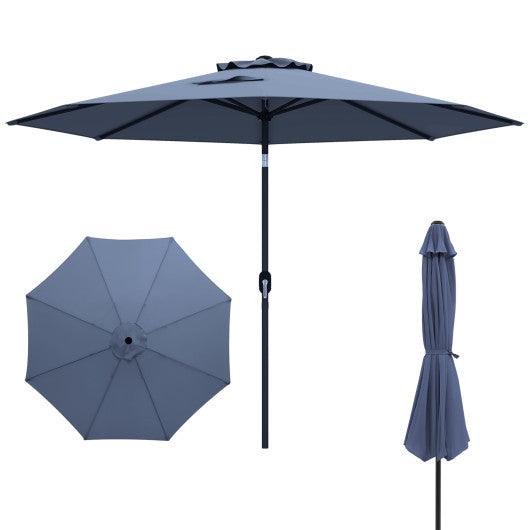 10 Feet Outdoor Patio Umbrella with Tilt Adjustment and Crank-Navy