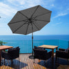 10 Feet Outdoor Patio Umbrella with Bright Solar LED Lights-Gray