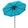 10 Feet Patio Umbrella with Push Button Tilt and Crank-Turquoise - Turquoise