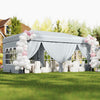 10 X 20 Feet Pop up Canopy Tent Instant Setup with 6 Sidewalls-Gray