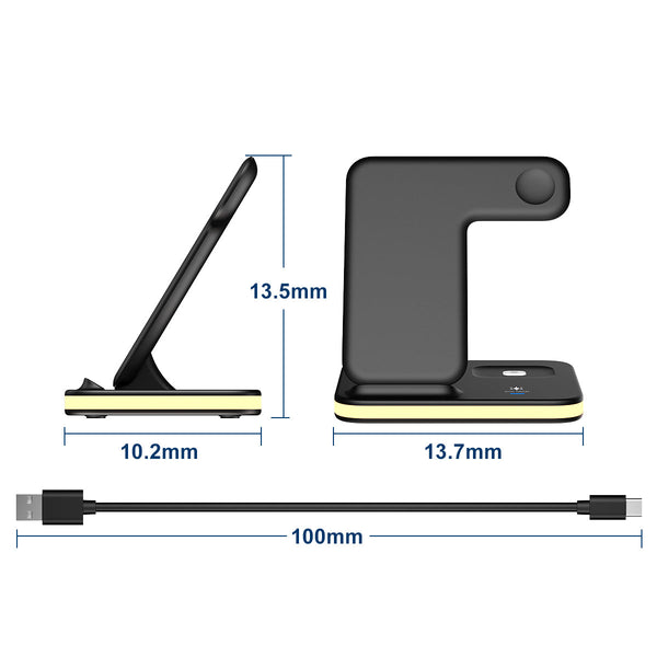 4-in-1 Wireless Charging Stand with Night Light