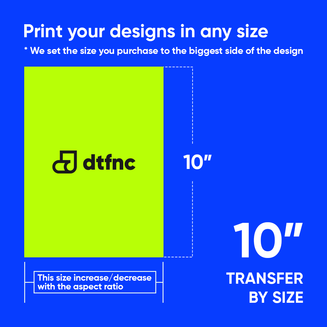 DTF Transfers by Size