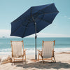 10 ft 3-tier Vented Patio Umbrella with Push Button Tilt-Navy