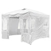 10 x 10 FT Pop Up Canopy Tent with 4 Sidewalls and Adjustable Height Waterproof-White