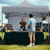 10 x 10 FT Pop up Canopy Tent with 4 Removable Sidewalls and Wheeled Bag-Gray