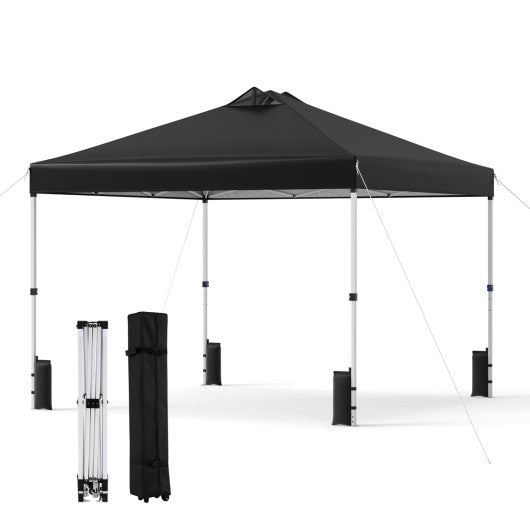10 x 10 Feet Outdoor Commercial Pop up Canopy Tent-Black