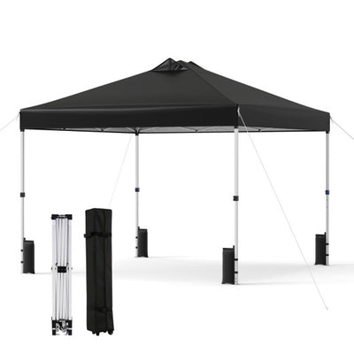 10 x 10 Feet Outdoor Commercial Pop up Canopy Tent-Black