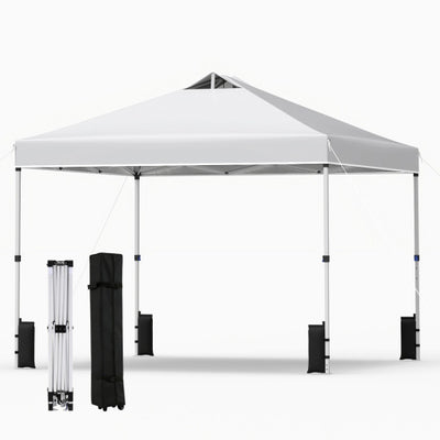 10 x 10 Feet Outdoor Commercial Pop up Canopy Tent-White
