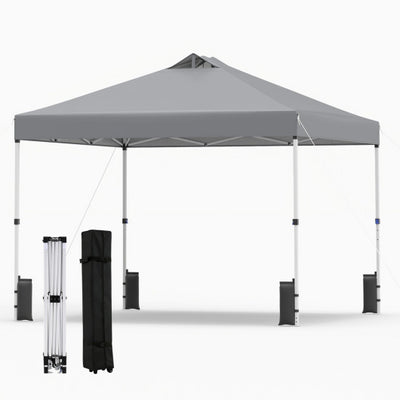 10 x 10 Feet Outdoor Commercial Pop up Canopy Tent-Gray