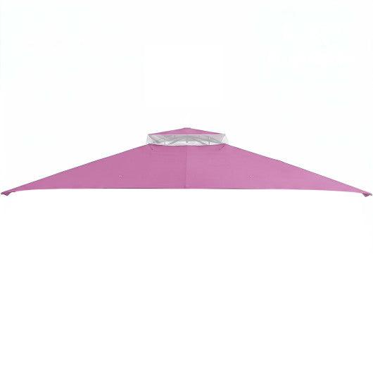 10 x 12 Feet Gazebo Replacement Top with Air Vent and Drainage Holes-Pink