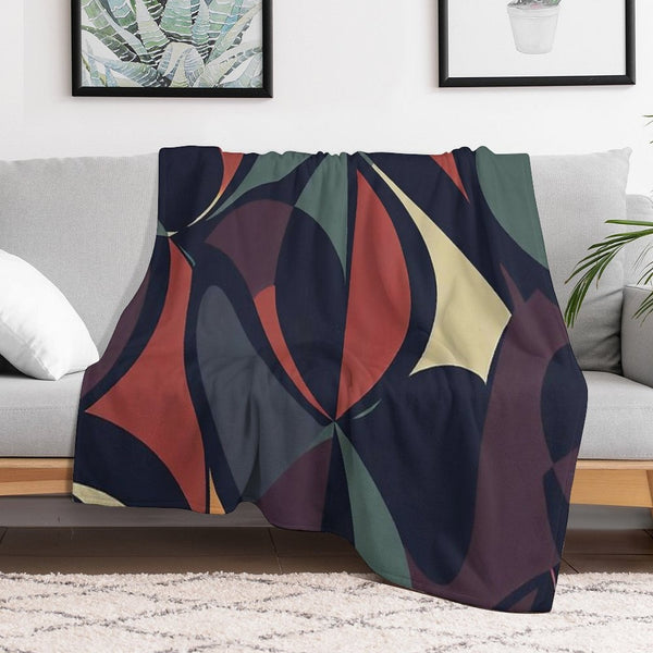 Dark Sixties Pattern All-season Throw Blanket