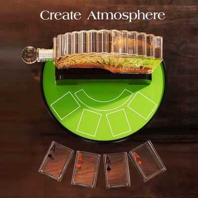 Poker Night Whiskey Decanter Set