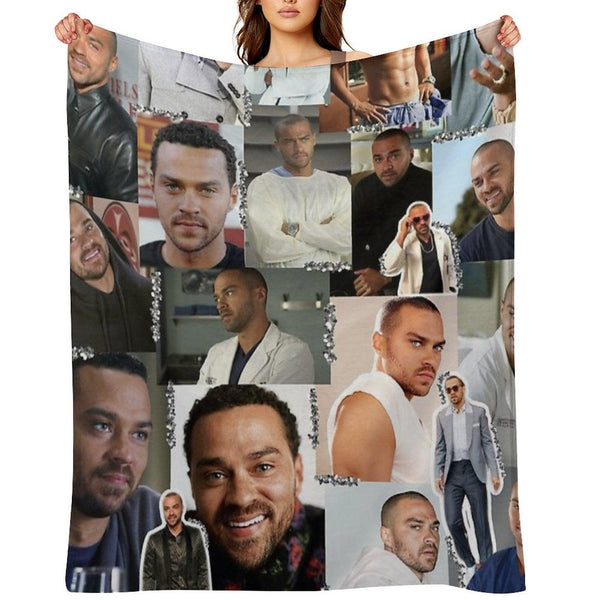 Jackson Avery Collage Throw Blanket