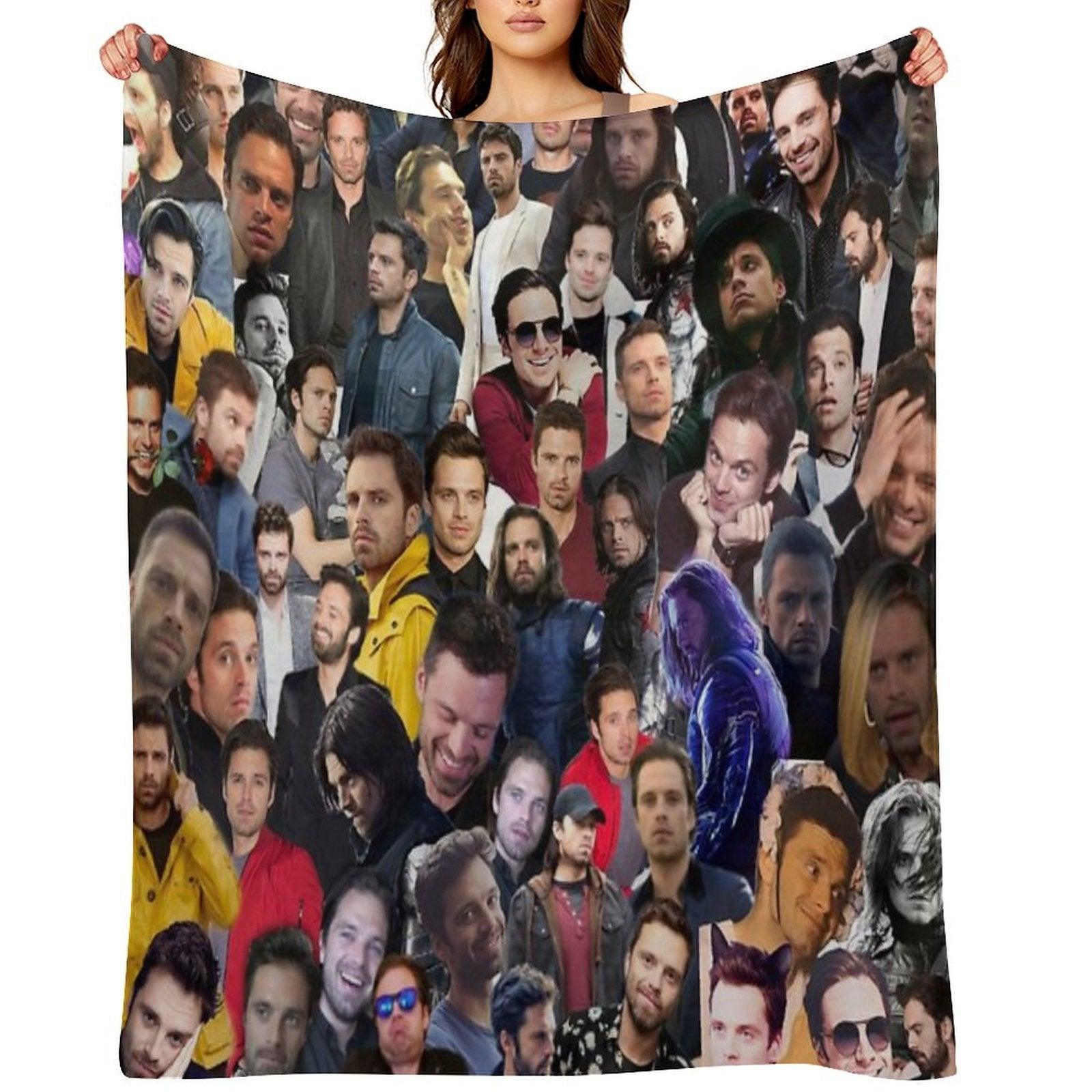 Sebastian Stan College Throw Blanket