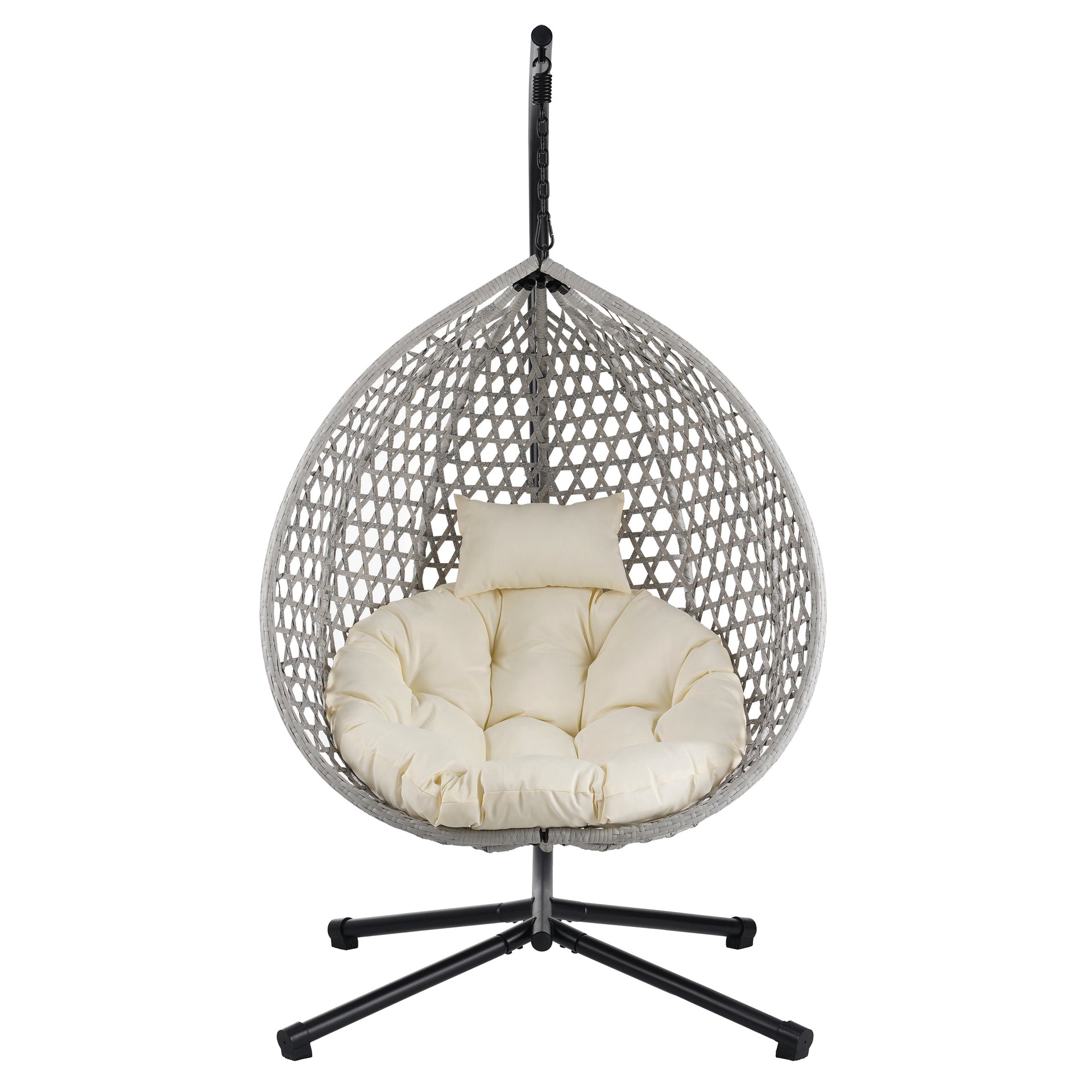 Versatile Hanging Egg Chair for Indoor and Outdoor Use — Comfortable Relaxing Seat