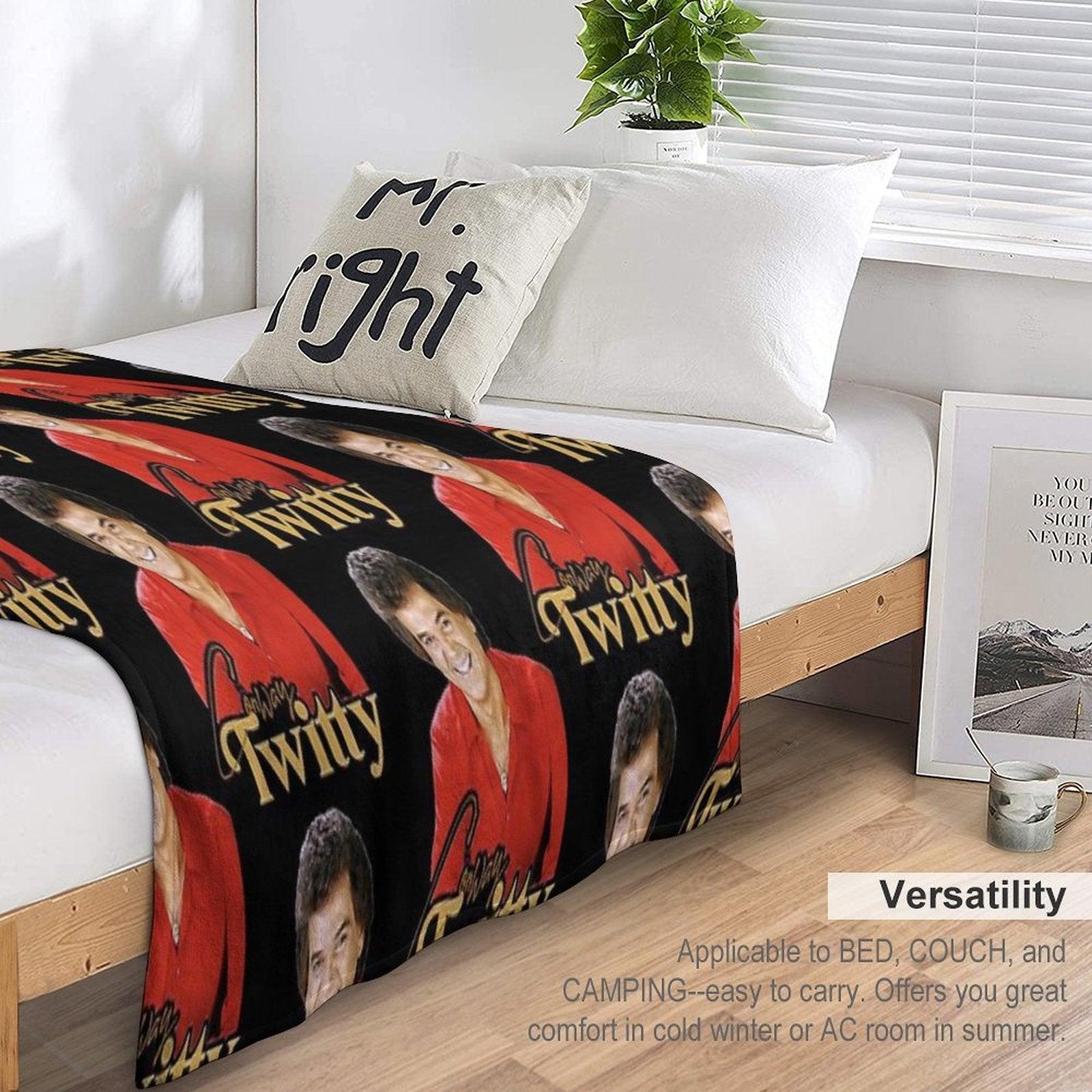 Conway Twitty ))(( Retro Country Legend Design Throw Blanket