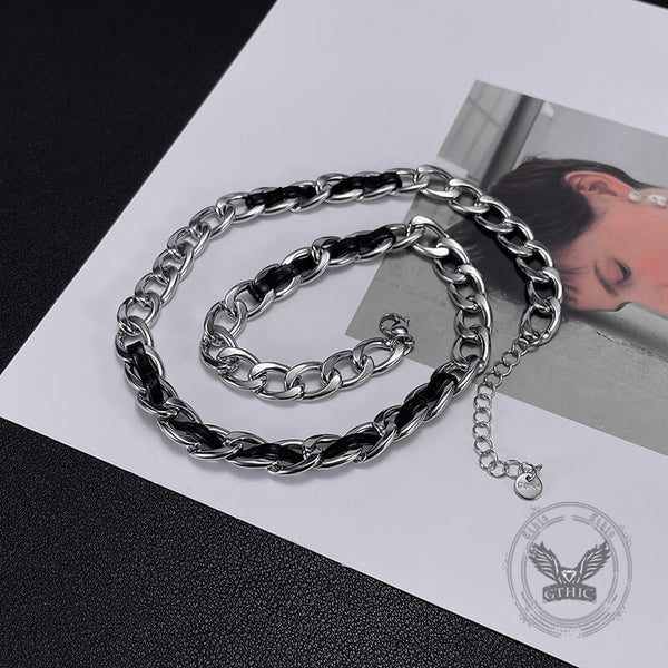 10mm Minimalist Stainless Steel Cuban Chain Necklace