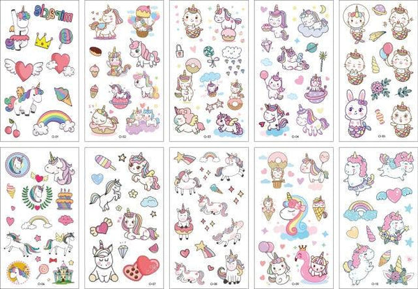 10pcs Dinosaur Sticker Temporary Tatoo Waterproof Colorful Elegant Children Tattoos