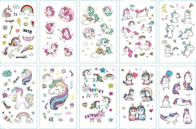 10pcs Dinosaur Sticker Temporary Tatoo Waterproof Colorful Elegant Children Tattoos