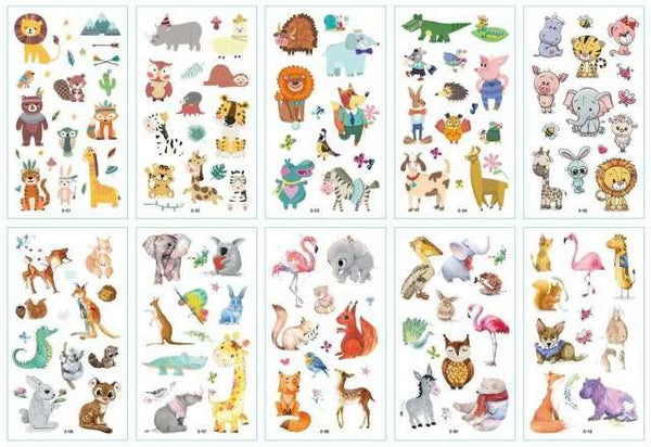 10pcs Dinosaur Sticker Temporary Tatoo Waterproof Colorful Elegant Children Tattoos