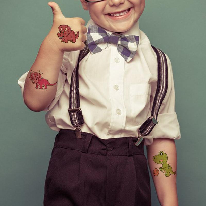 10pcs Dinosaur Sticker Temporary Tatoo Waterproof Colorful Elegant Children Tattoos