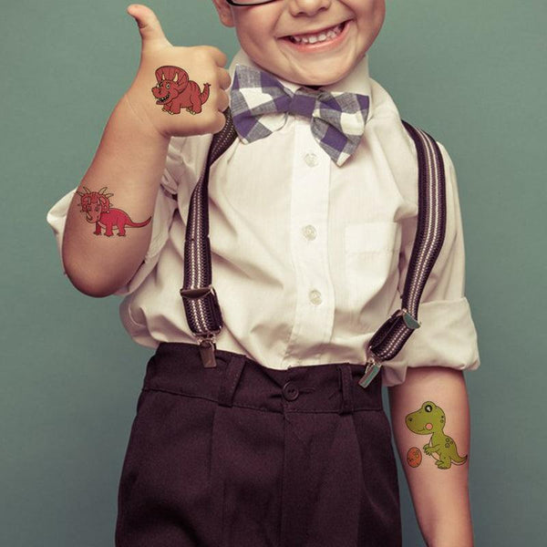 10pcs Dinosaur Sticker Temporary Tatoo Waterproof Colorful Elegant Children Tattoos