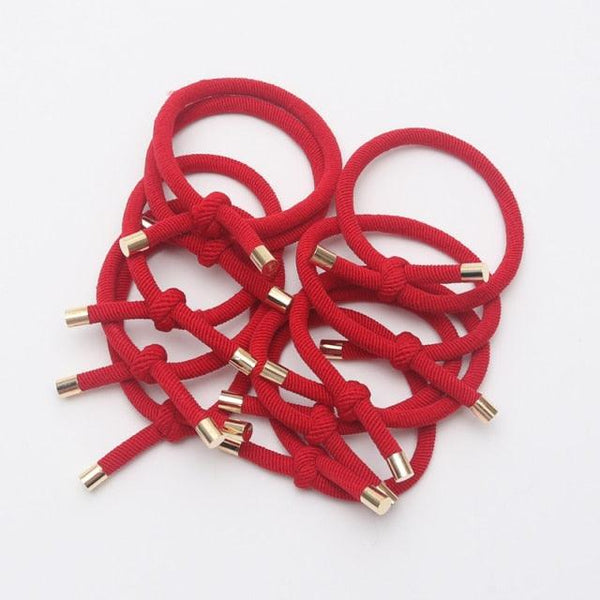 10PCS Women Elastic Hair Rubber Bands High Quality Girls Hair Bands Hair Scrunchies Gold Plated  Hair Accessories Hair Gum Tie Gorgeous Hair Accessories For Women