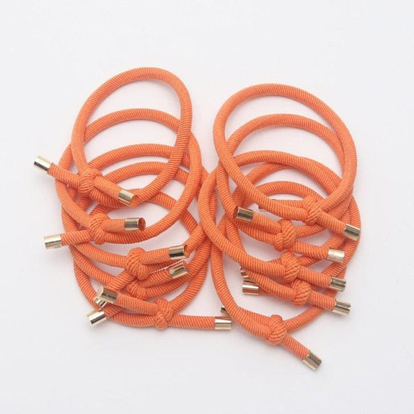 10PCS Women Elastic Hair Rubber Bands High Quality Girls Hair Bands Hair Scrunchies Gold Plated  Hair Accessories Hair Gum Tie Gorgeous Hair Accessories For Women