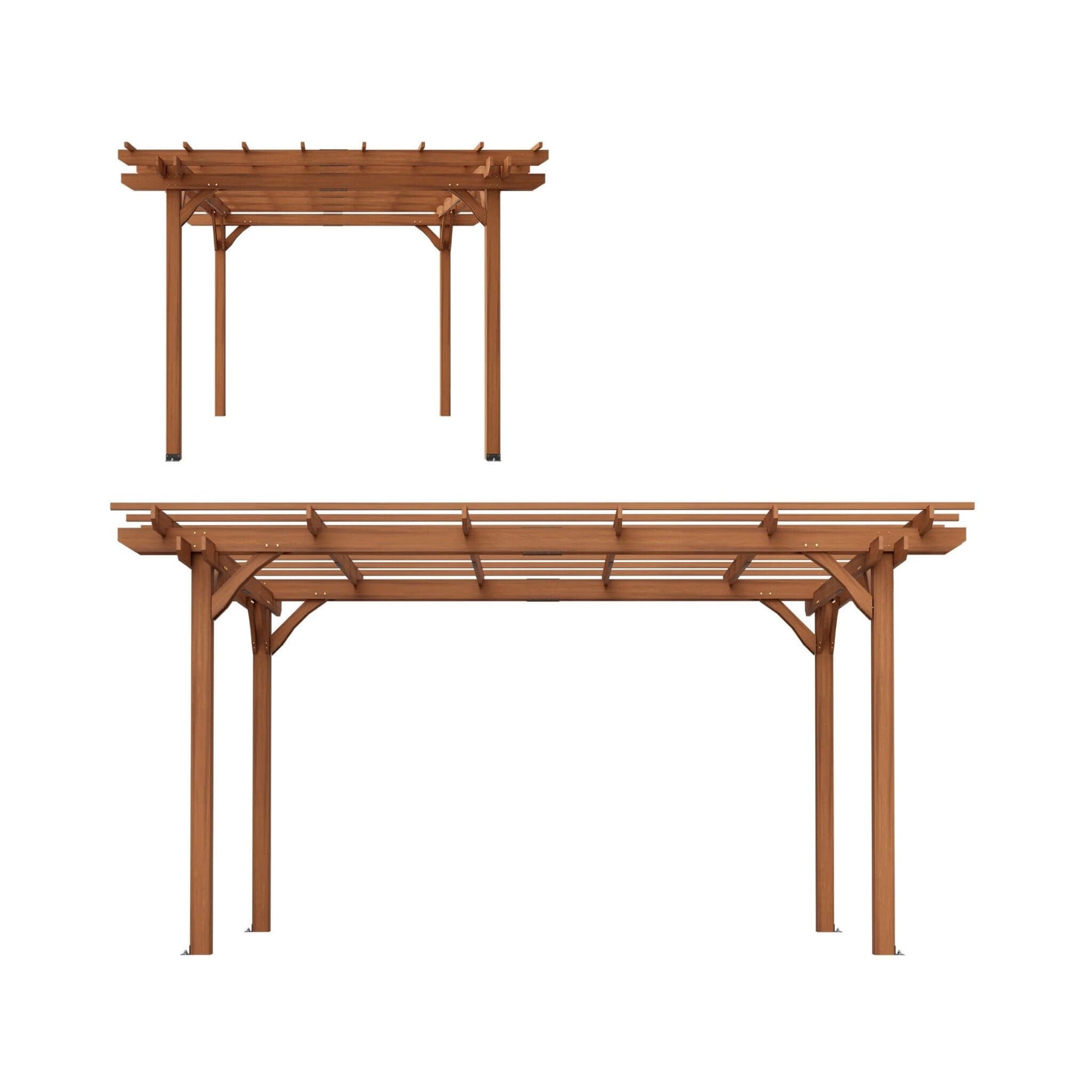[10X12FT] Premium Extra-Large Outdoor Weather-Resistant Wooden Grape Pergola (SAK16278)