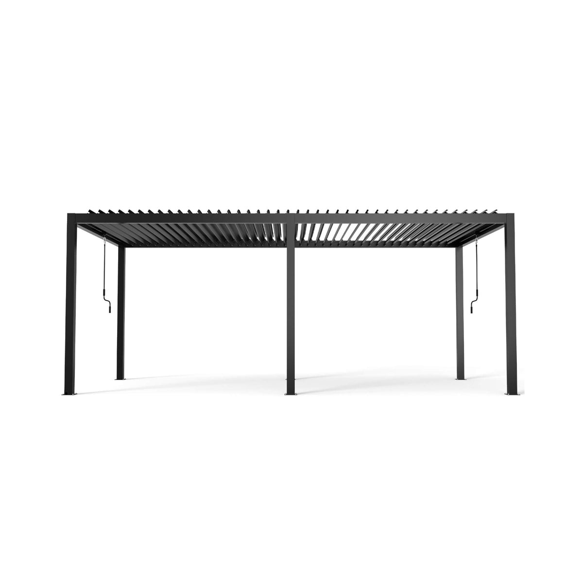 [10X19FT] Modern Durable All-Weather Outdoor Pergola With Aluminum Frame And Steel Louvers (SAK32691)